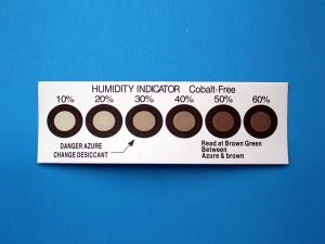 Tarjeta indicadora de humedad gratuita de 6 puntos Cobalt