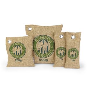Bolso de bambú del ambientador de aire del carbón 500g 200g 75g