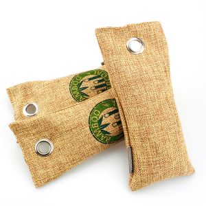 Natural Moso Bamboo Charcoal en bolsas de arpillera