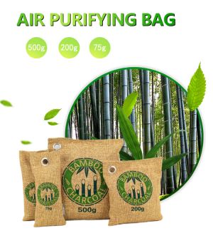 Bolsa purificadora de aire reutilizable de carbón activado de bambú