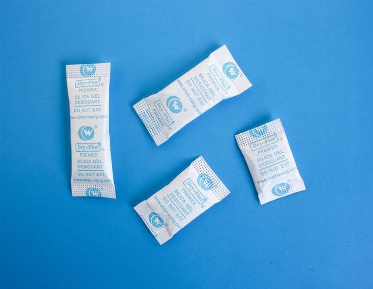 Desecante de gel de sílice empaquetado en papel Tyvek