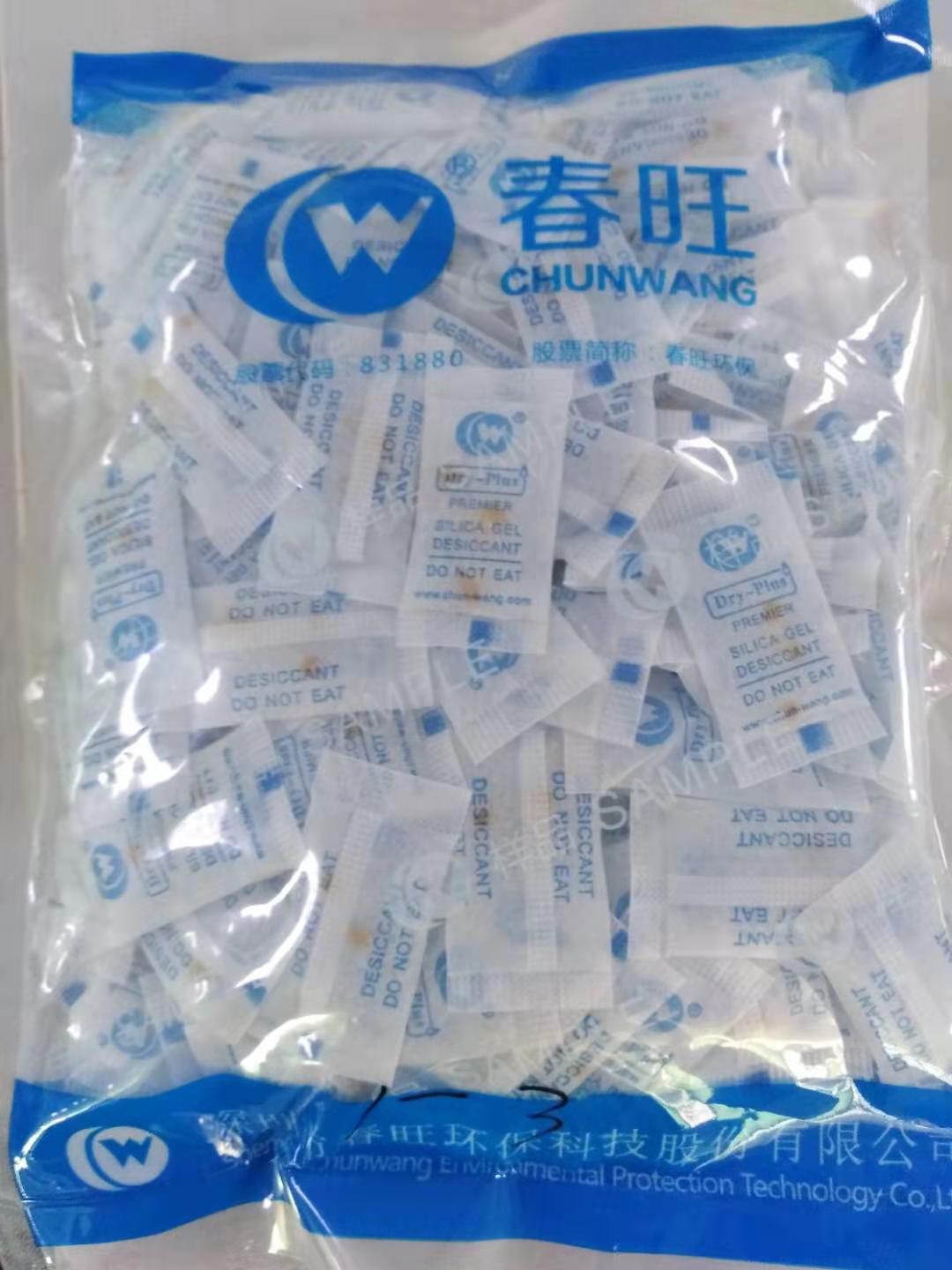 Producción en masa de bolsa de gel de sílice naranja de 1g