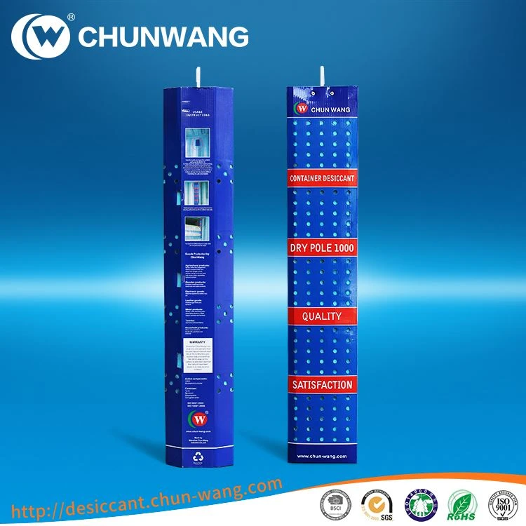 Cantidad de carga del contenedor para desecante Chunwang