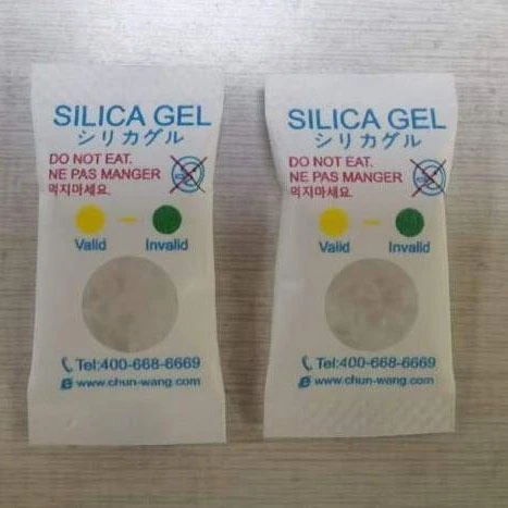 Malentendido de la comprobación de gel de sílice desecante