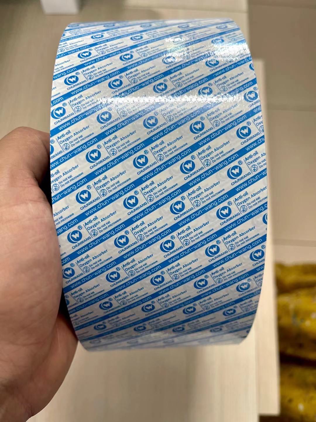 5 paletas de película absorbente de oxígeno están listas