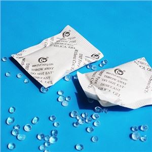 1 g de gel de sílice desecante sobre bolsa bolsa compuesta papel compuesto